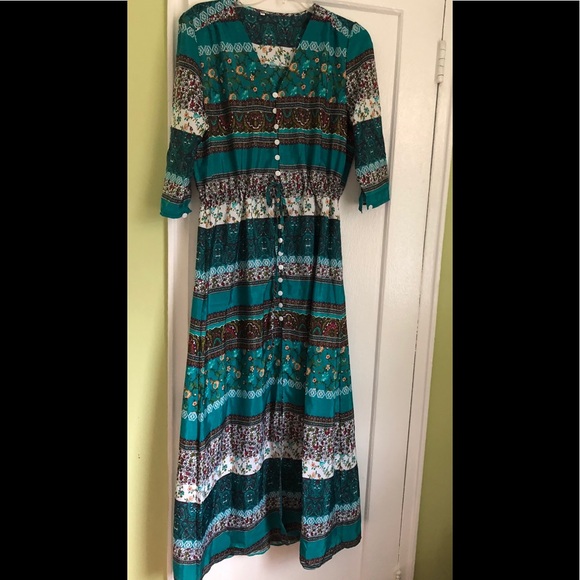 Boho beach v Neck maxi dress - Picture 6 of 8